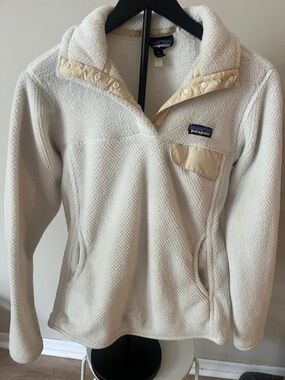 Patagonia RE-tool snap-T pullover sweater in oyster white